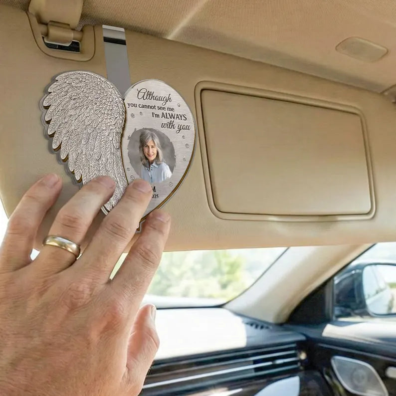 Custom Heart-shaped Memorial Car Visor Clip with Angel Wing, Custom Memorial Car Ornament, Memorial Gift for Loss of Loved Ones, Family fd515fb3-1878-4454-a00b-4ddee83aa16c-ghgh-33-.webp