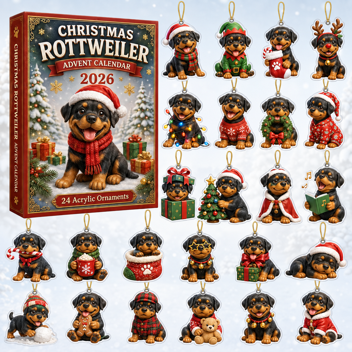 Christmas Rottweiler Advent Calendar 2026 - 24-Day Festive Countdown, Acrylic Charms Blind Box - Gift For Rottweiler Lovers fd54194d-0643-4780-8302-8feb4f107556-christmas-rottweiler-box-charms.png