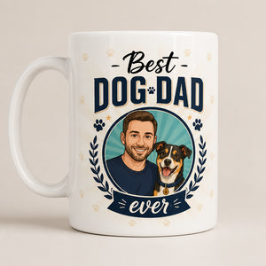 Best Dog Dad Ever – Custom Dad & Dog Portrait Mug - Personalized Mug fd5c8ec9-5410-412d-a3ba-52658f3cdddc.jpg
