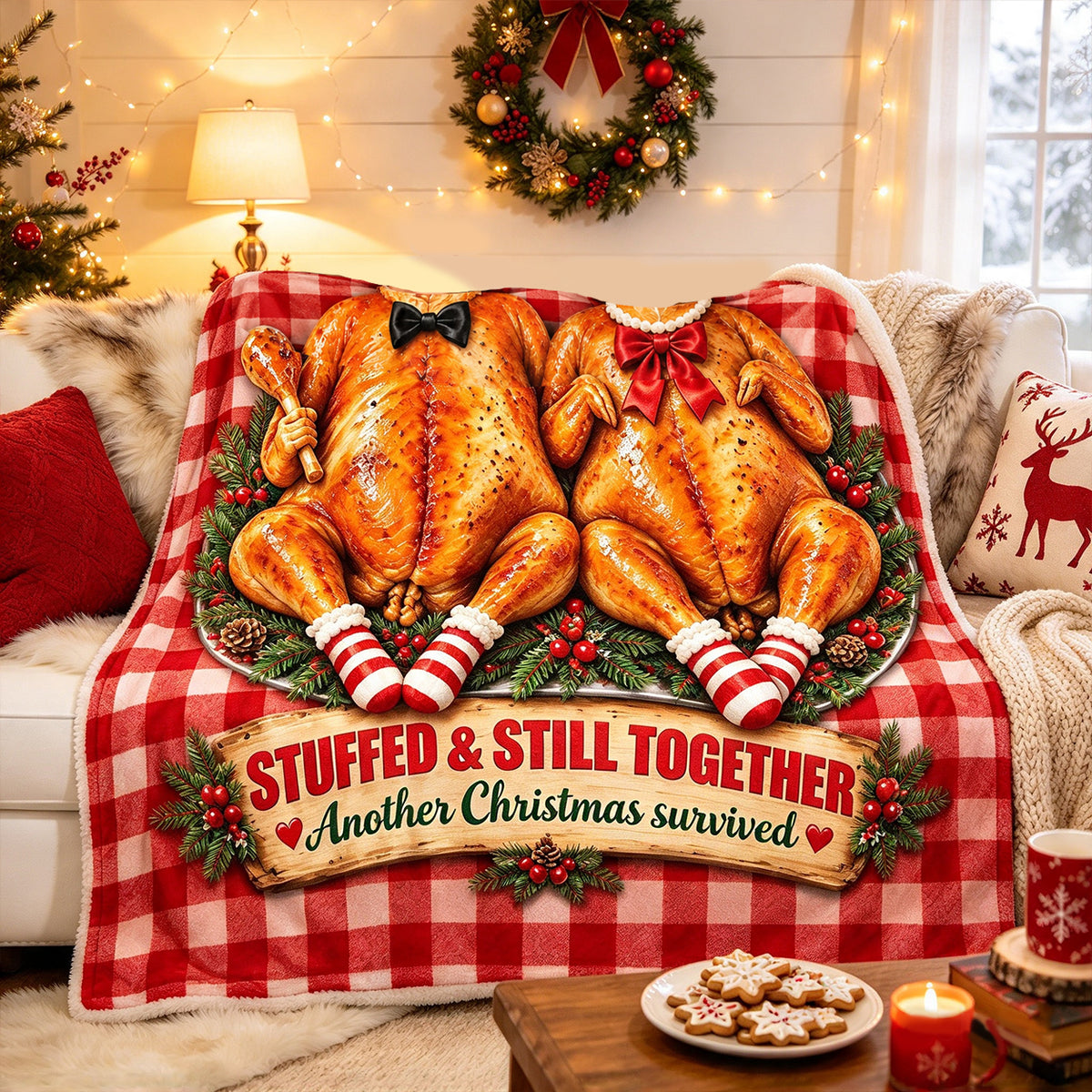 Turkey Couple - Fleece Blanket - Gifts for Couple Family fd6176d7-d5c6-4d6a-9488-79568816f5a8-Banner-4.jpg
