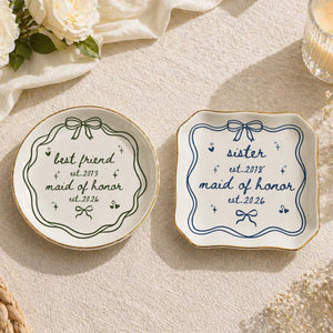 Custom Bridesmaid Jewelry Tray, Personalized Ceramic Ring Dish, Bride Bridal Shower, Friend Bestie Sister Trinket Ring Tray, Maid of Honor fd77a4a9-29e8-4568-ae99-26f67fb0b464-8.jpg