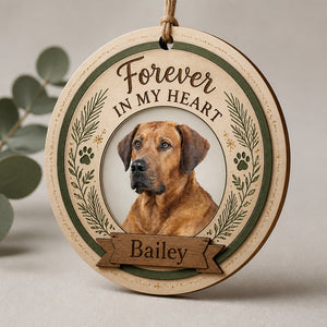 Pet Memorial Wood Ornament — Forever In My Heart (Photo + Name) - Personalized 3-Layered Wood Ornament fd7d5bd8-59fd-4212-affb-e045d9fc2106.jpg