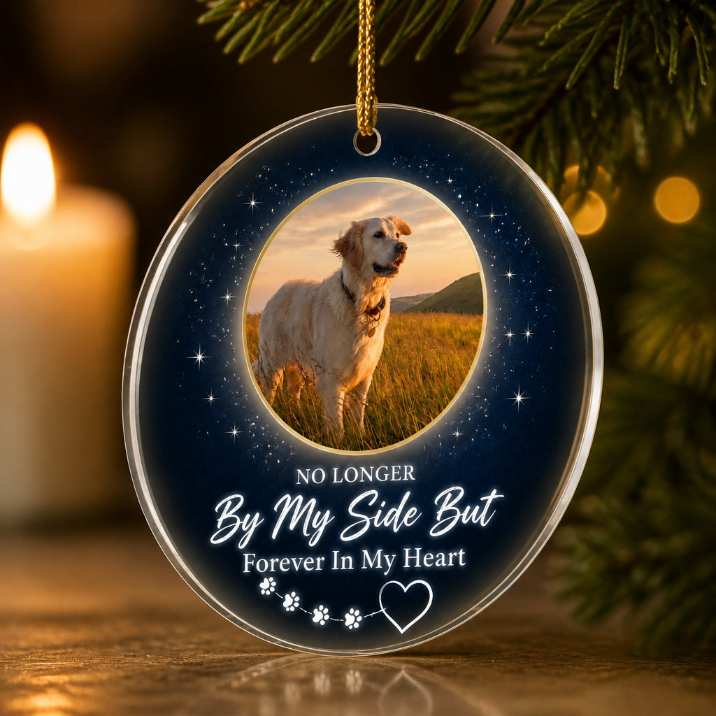 Pet Memorial Photo Transparent Acrylic Ornament - No Longer By My Side - Personalized Transparent Acrylic Ornament fd7f6b34-1d72-4be5-bea9-81534fd280b7.jpg