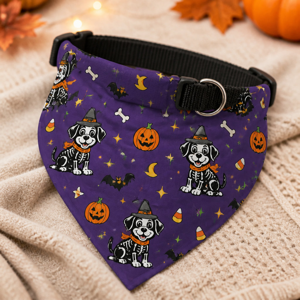 Spooky Skeleton Pup Halloween Pet Bandana - Pet Bandana Collar With Adjustable Buckle fd89b4e3-ffd1-4ca2-93a8-198655758e9f.jpg