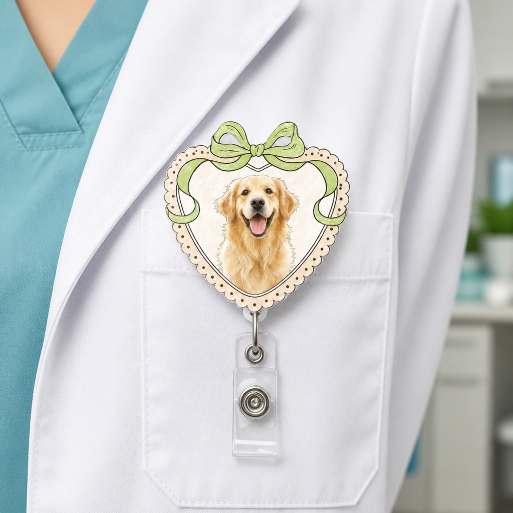 Custom Pet Photo Badge Reel – Scalloped Rosette with Stethoscope Bow - Personalized Custom Shape Badge Reel fd9175d3-ab37-4213-a543-832d3b01dda3.png