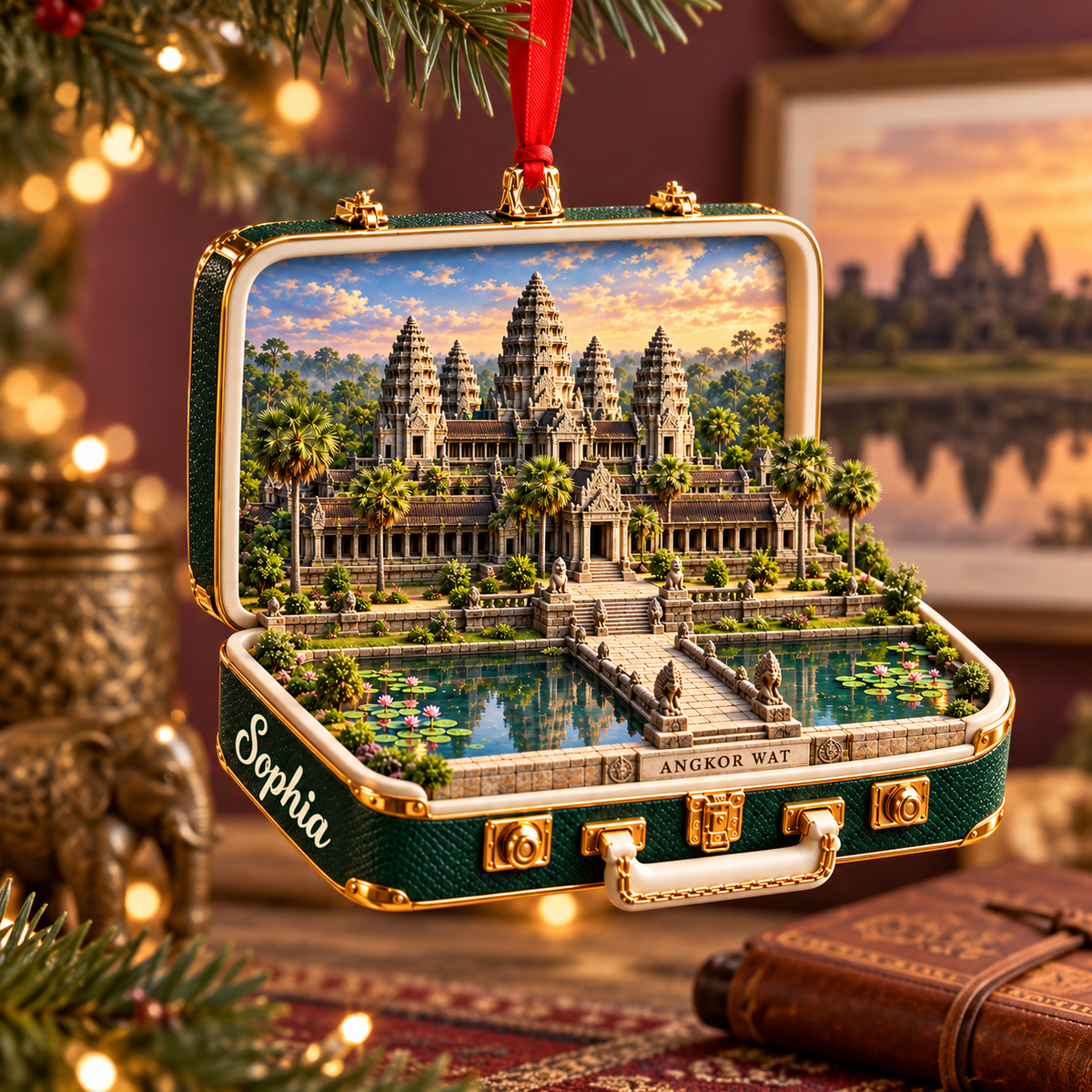 Personalized 3D Angkor Wat Suitcase Christmas Ornament – Siem Reap Cambodia Travel Souvenir & Gift for Cambodia Lovers fdbd9a73-1c62-4446-97f2-003f1789b710-Angkor-Wat-Christmas-Keepsake-1.png