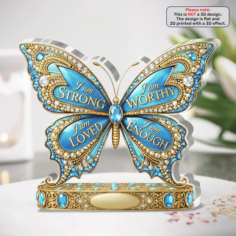 I Am Strong - Christian Gifts for Girls Personalized Custom Shaped Acrylic Plaque