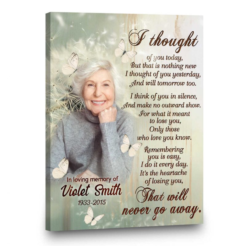Personalized Memorial Gifts Remembrance Gifts I Thought Of You Today Sign
