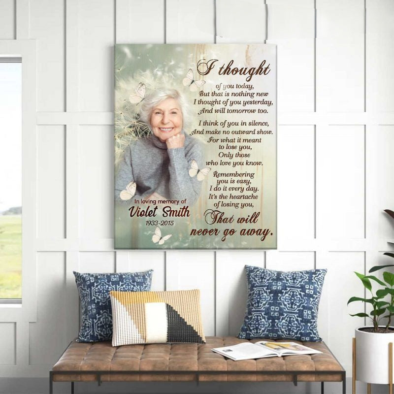 Personalized Memorial Gifts Remembrance Gifts I Thought Of You Today Sign