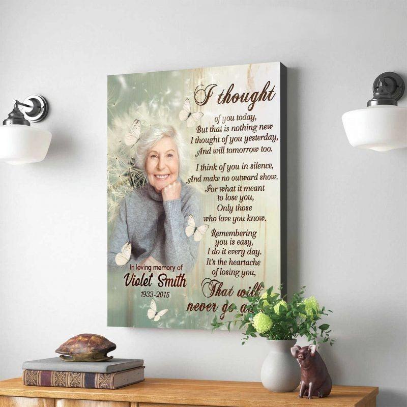 Personalized Memorial Gifts Remembrance Gifts I Thought Of You Today Sign