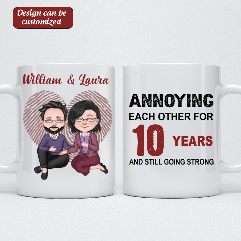 Old Couple - Annoying Each Other For Many Years Still Going Strong - Personalized Mug Couple Gift Anniversary Gift for Couple Christmas Gift (Ver 2)