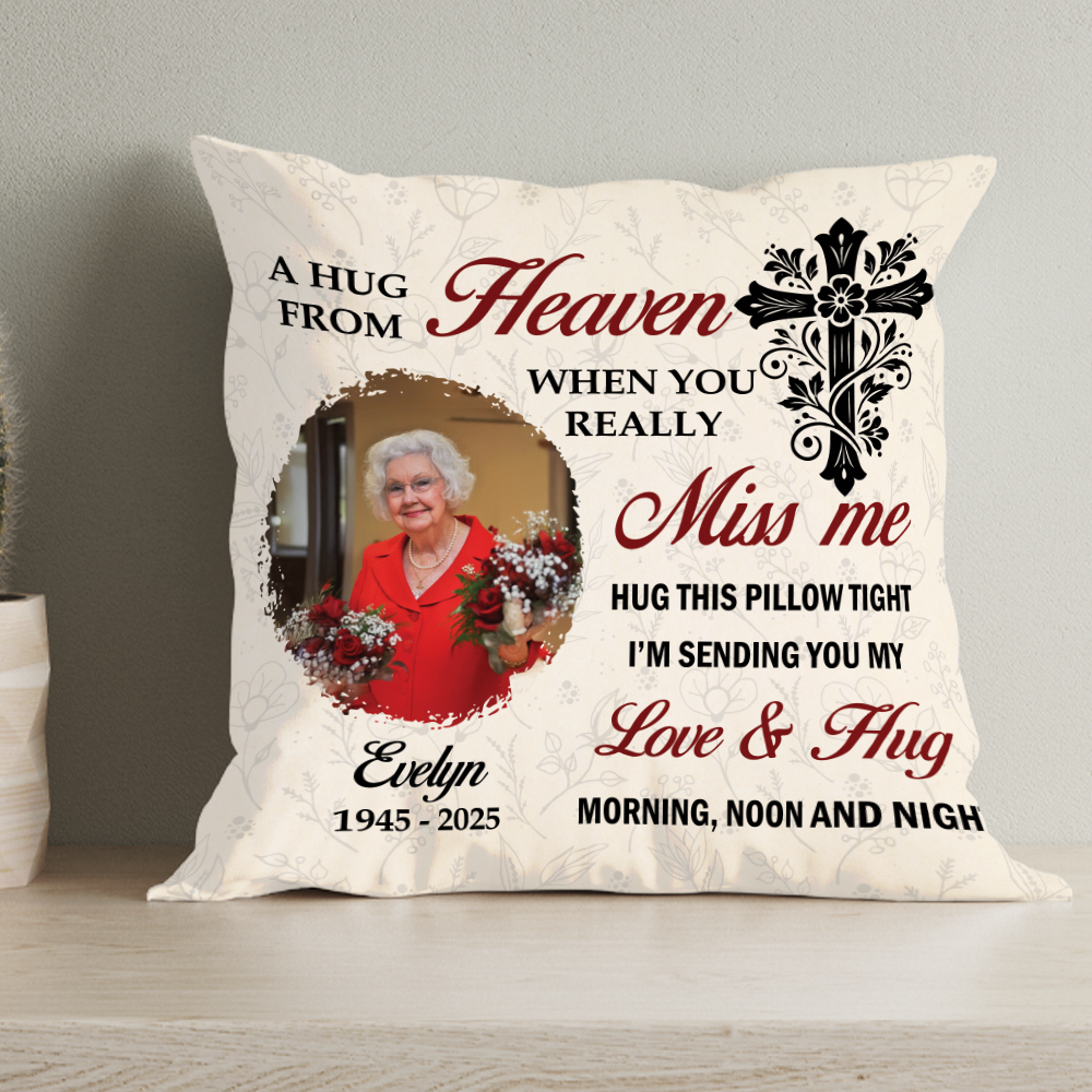 Personalized Memorial Sympathy Pillow - Loss of Loved One in Heaven - Custom Picture Remembrance Gifts fe08cd10-6d8c-44f4-bc16-48482f5772ef-1.png