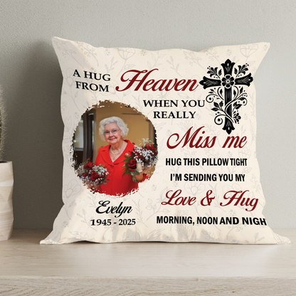 Personalized Memorial Sympathy Pillow - Loss of Loved One in Heaven - Custom Picture Remembrance Gifts fe08cd10-6d8c-44f4-bc16-48482f5772ef-1.png