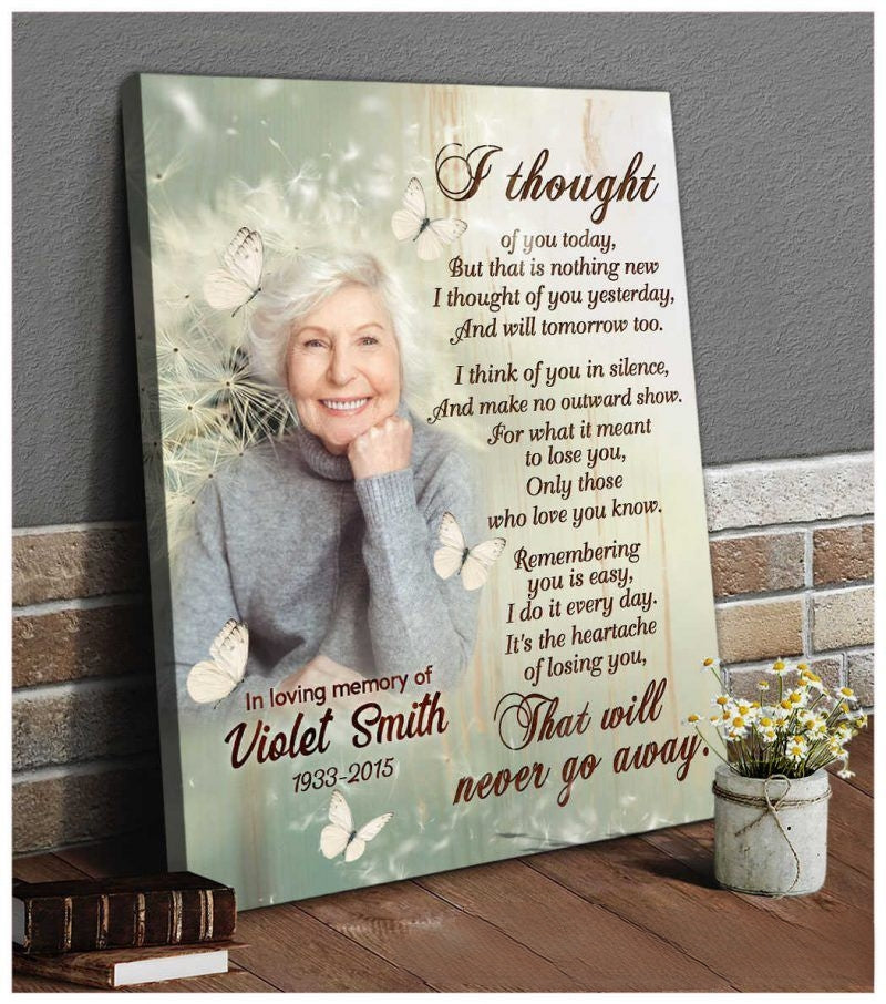 Personalized Memorial Gifts Remembrance Gifts I Thought Of You Today Sign