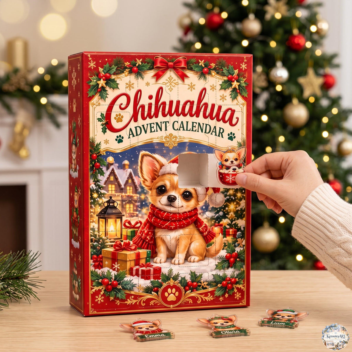 Chihuahua Advent Calendar 2026 | 24 Day Christmas Countdown with Personalized 2D Name Ornament fe30f48a-22ea-40b8-8804-6a657b7db069-il_fullxfull.8643396915_168z.jpg