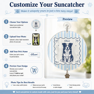 Custom Pet Sketch Name Magnet - Personalized 1 Layered Suncatcher with Charm fe33d01d-f666-40e1-9cd2-3db615252d90.jpg