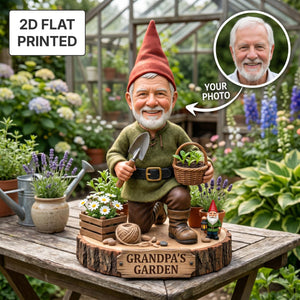 Personalized Garden Gnome 2D FLAT Wooden Block, Custom Photo Face Wood Sign, Gardening Keepsake, Father's Day Gift for Dad & Grandpa fe425de5-904b-4f2f-8b54-34c793a77f4e-6.jpg