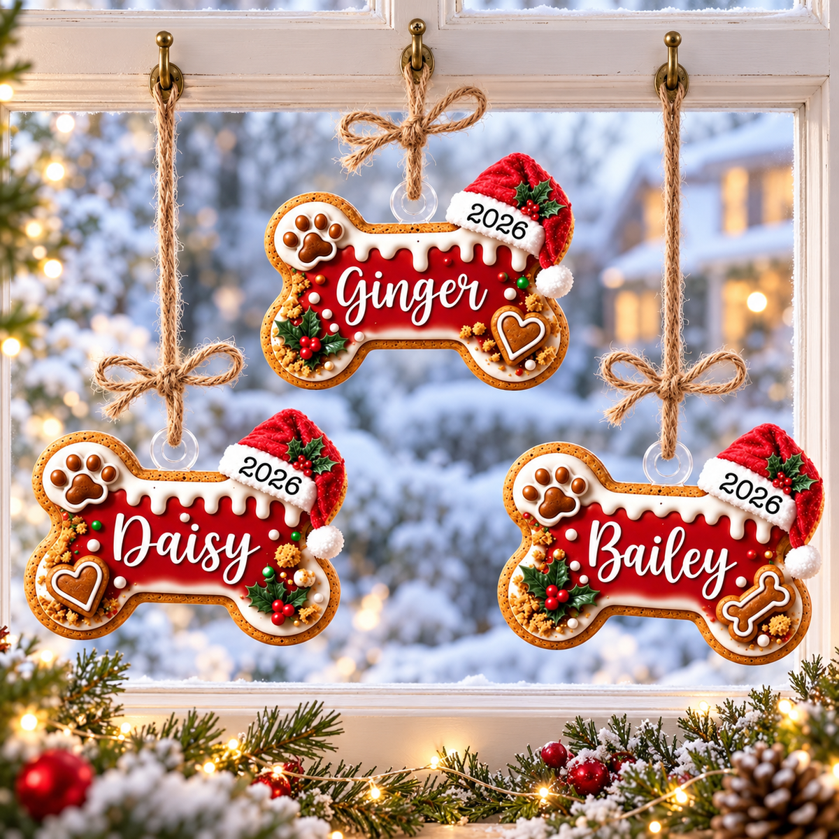 Personalized Dog Christmas Ornament 2026, Dog Bone Acrylic Ornament, Custom Dog Name Xmas Tree Decor, Cute Dog Lover Keepsake Gift fe5228c4-591d-4baa-b54e-6c31b562381b-banner-1.png