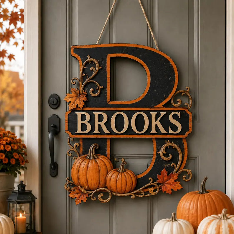 Personalized Halloween Monogram Sign, Custom Family Name Wooden Door Hanger, 2 Layer Pumpkin Fall Porch Decor fe61602c-36d7-4e1f-9401-a5a2d95d1f1b-FFDGDFD-5-.webp