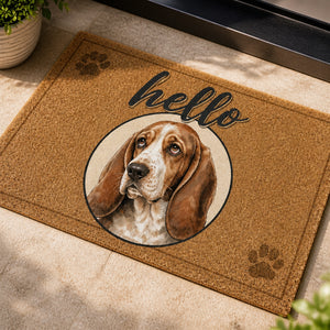 Basset Hound Hello Doormat - Doormat fe75ab22-dab4-417c-842f-979143c9efa1.jpg