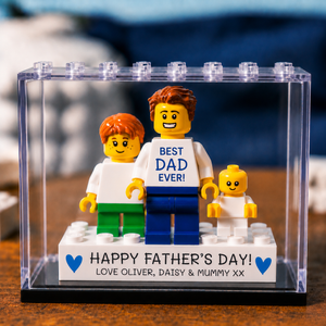 Father's Day Personalised Minifigure Gift for Dad, Custom Family Keepsake Figures, Sentimental Gift for Best Daddy