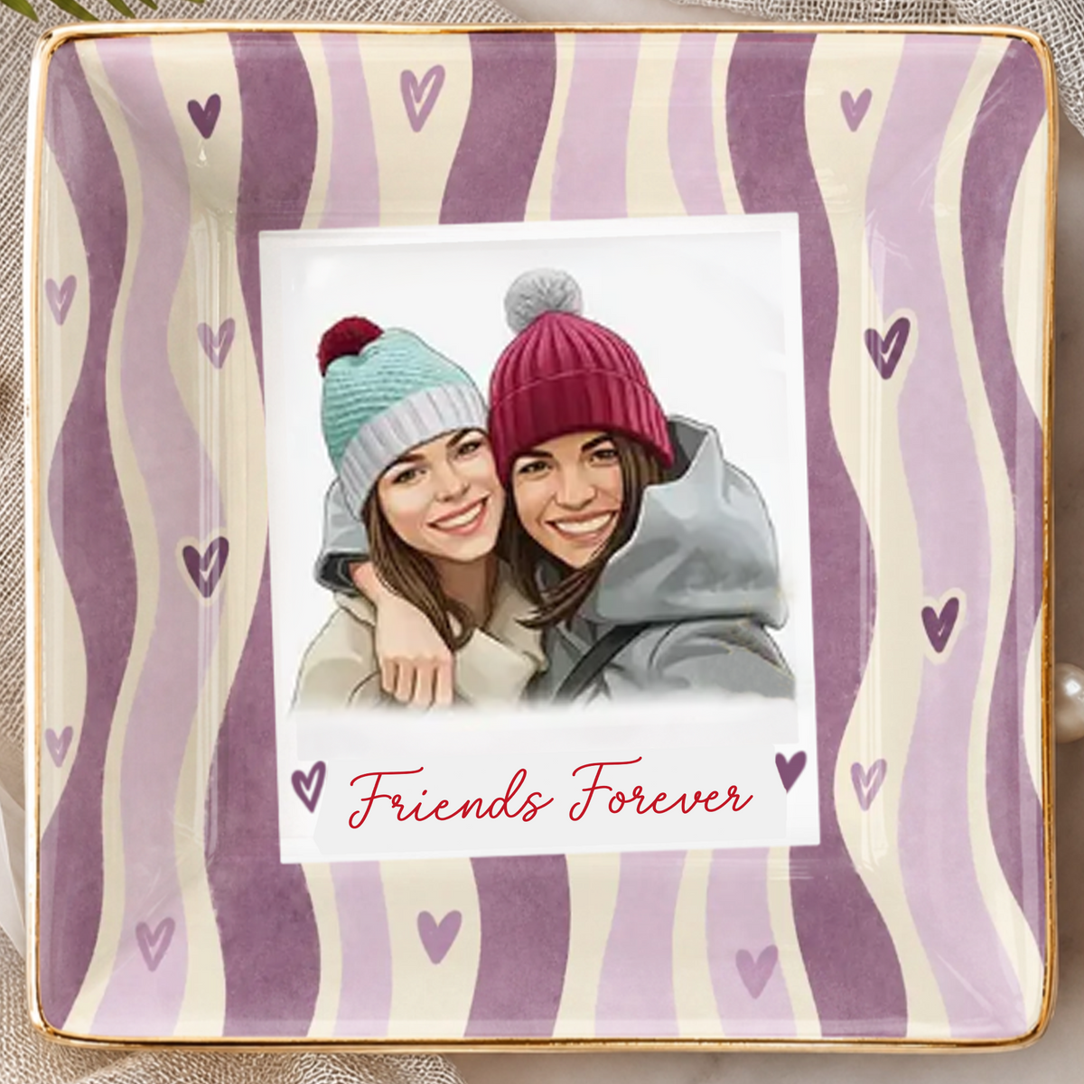 Custom Photo Friends Forever Bestie Gifts - Personalized Jewelry Dish fe9ca8fc-5917-4c21-8c1b-33dfc4c8c240-4-9-.png