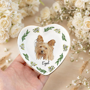 Personalized Dog Portrait Ring Dish, Pet Memorial Gift, Floral Ceramic Jewelry Dish feb1282e-803f-4b9b-9b8e-dd9ff958aeba-5.jpg