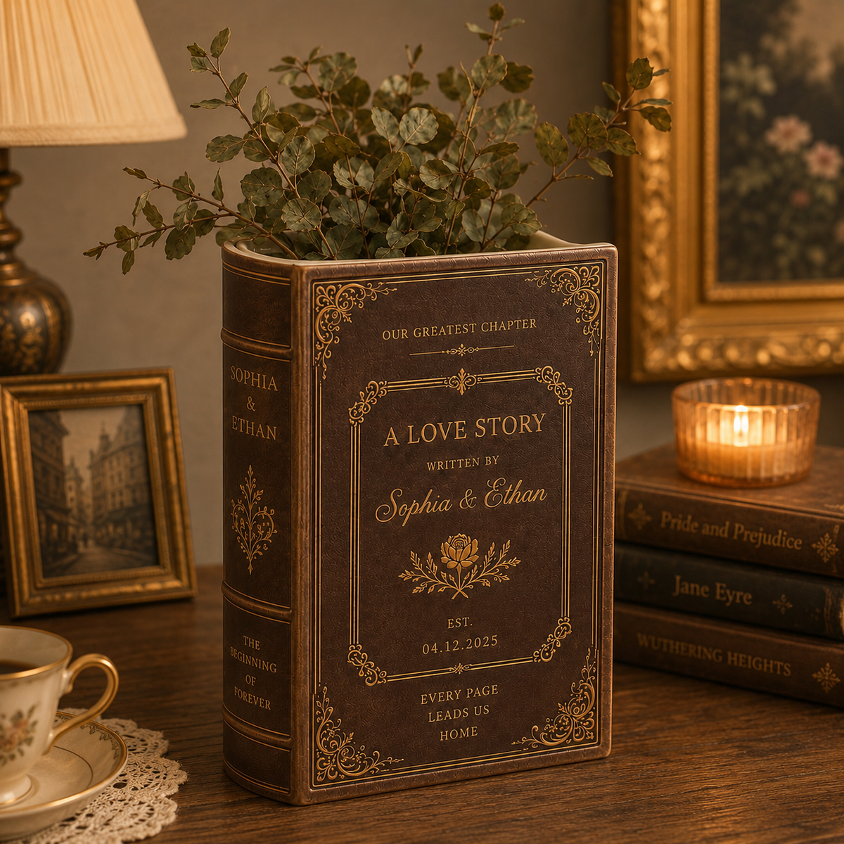 Custom Vintage Ceramic Book Vase, Personalised Wedding Gift for Couple, Bridal Shower Gift, Engagement Gifts, Wedding Gift, Bridesmaid Gift fecb04de-2b76-4187-b783-c6f3e9a987a3-banner-1.png