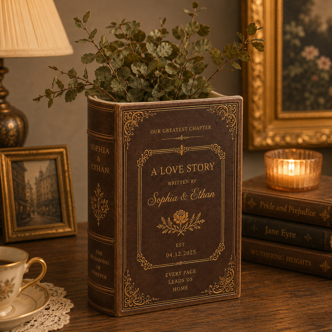 Custom Vintage Ceramic Book Vase, Personalised Wedding Gift for Couple, Bridal Shower Gift, Engagement Gifts, Wedding Gift, Bridesmaid Gift fecb04de-2b76-4187-b783-c6f3e9a987a3-banner-1.png