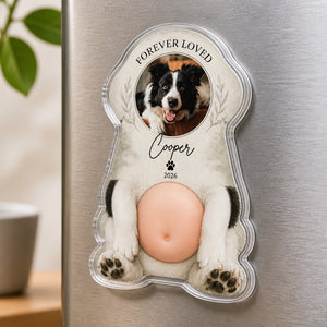 Forever Loved Pet Memorial Photo Magnet - Personalized Acrylic Refrigerator Magnet - Soft Rubber Belly fece336d-4c45-41ac-b62c-e6c58b637eff.jpg
