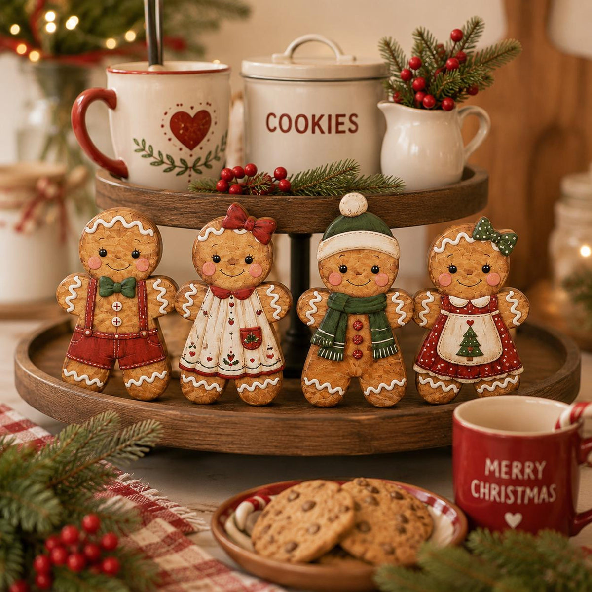 Gingerbread Christmas Wood Sign, Holiday Baking Decor, Cozy Kitchen Shelf Sitter, Rustic Xmas Home Accent, Baker Gift fef2c369-1b39-44cb-b89d-99882156575c-banner-4.jpg