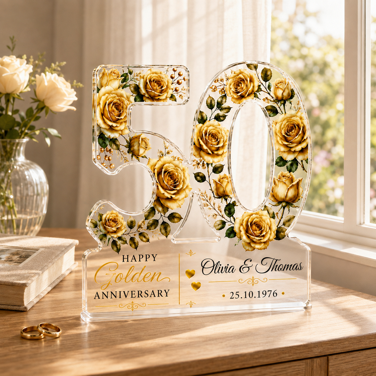 50th Anniversary Acrylic Block, Personalized Golden Wedding Gift With Gold Roses, Custom Couple Names and Date Keepsake ff13e585-d442-44e2-b09c-d31c3591feff-banner-1.png