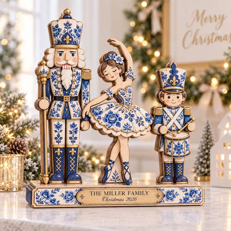 Custom Nutcracker Christmas Wooden Decor, Personalized Family Name Ballet Keepsake, Holiday Tabletop Christmas Decor, Nutcracker Lover Gift ff2a4826-58f2-4768-9384-cad6f6e0fe0a-gfhrty-2-.jpg