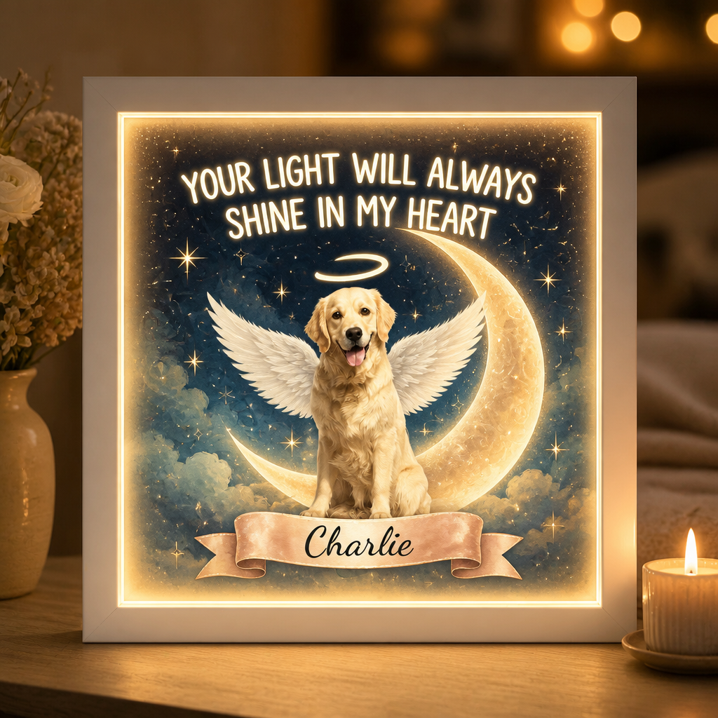 Pet Memorial Light Frame – Your Light Will Always Shine In My Heart - Personalized Light Frame ff2d973e-6401-43d2-b329-fec9bbf1ead1.png