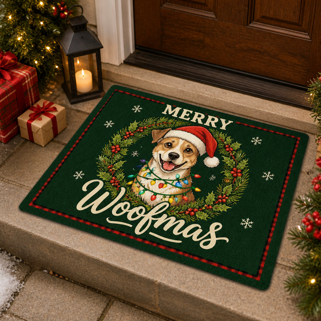 Merry Woofmas Festive Dog Doormat - Doormat ff2dce4a-b2b9-4e7a-87d4-e44046764302.jpg