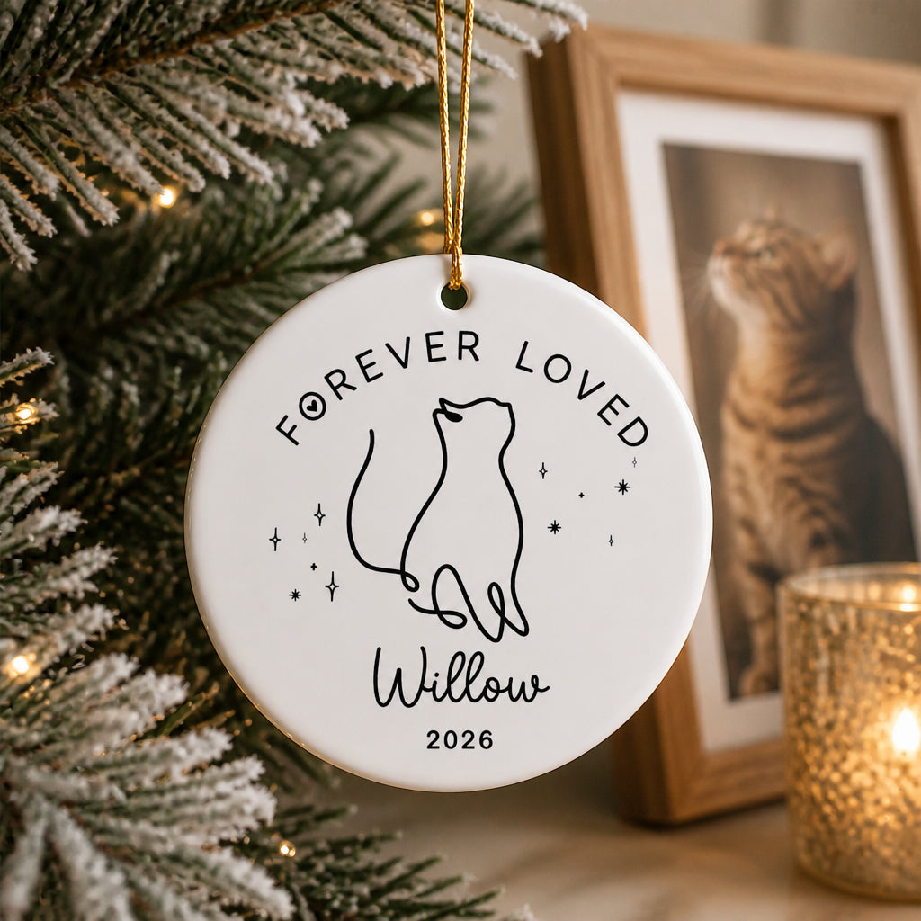 Forever Loved Cat Memorial Ornament — Personalized Name & Year - Personalized Ornament ff409d42-1bf6-433e-839c-10d7868acd48.jpg