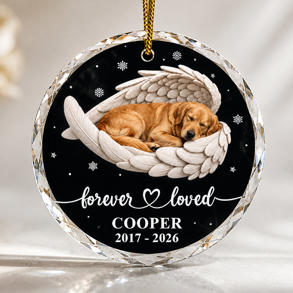 Forever Loved Pet Memorial Crystal Ornament - Personalized Crystal Ornament ff4c93c2-db72-45af-b24f-0b3fc517bf9b.jpg