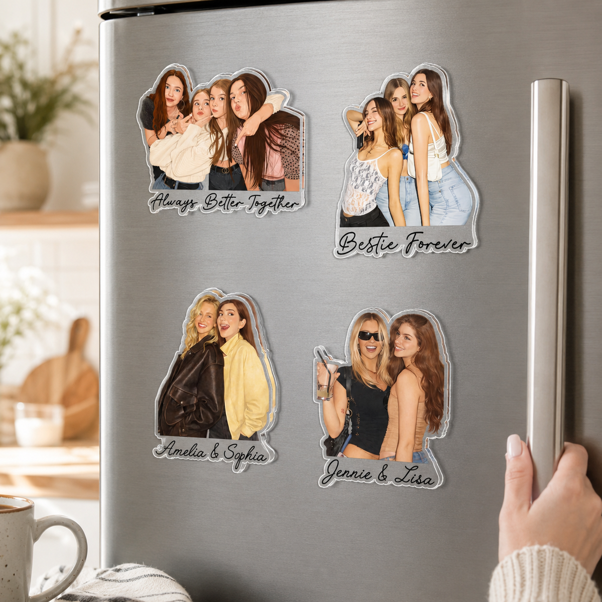 Personalized Besties Photo Portrait Magnets, Custom Best Friend Fridge Magnet, Acrylic BFF Picture, Galentines Day Gift, Sister Gifts ff63c720-da2e-411a-a401-2c52ae668ce7-4.png