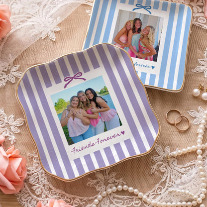 Personalized Bestie Photo Jewelry Dish, Ceramic Trinket Tray for Best Friend, Bestie Striped Ring Dish, Birthday Gifts For Bestie ff69fb26-e2c7-41b5-a708-90af16d3f0eb-7.jpg