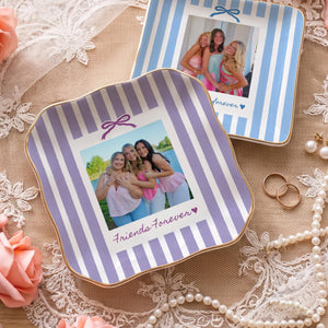 Personalized Bestie Photo Jewelry Dish, Ceramic Trinket Tray for Best Friend, Bestie Striped Ring Dish, Birthday Gifts For Bestie ff69fb26-e2c7-41b5-a708-90af16d3f0eb-7.jpg