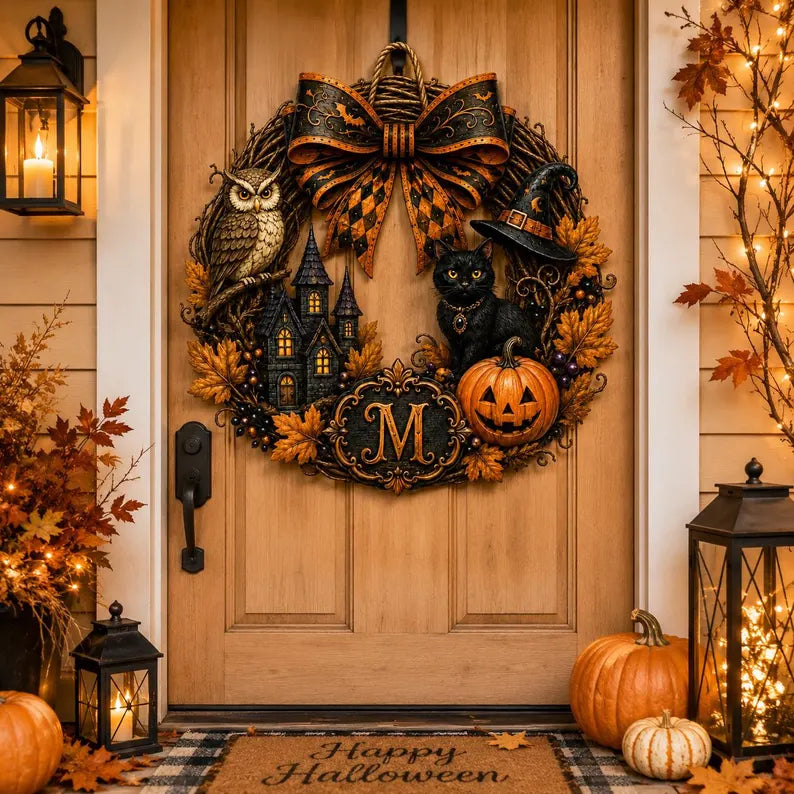 Personalized Halloween Wreath Wooden Door Sign Hanger, Custom Family Name Sign, Fall Front Door Decor, Spooky Family Name Gift ff92176f-b4d6-45b4-bd5d-b9ef77d4b405-dfggfffgh-5-.webp