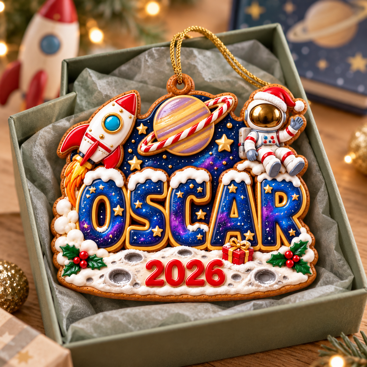 Personalized Space Christmas Ornament 2026 – Custom Name with Astronaut, Rocket and Planet, Holiday Keepsake Gift for Kids and Space Lovers ffa1da11-e910-459f-a775-4237ebec5ce5-Oscar-s-Galactic-2026-Christmas-Ornament-2.png