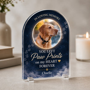 Pet Memorial Acrylic Standee – Paw Prints On My Heart - Personalized Acrylic Custom shape Standing 1 layer (FS) ffaae935-ed40-4537-b464-4198a85bb3cf.jpg