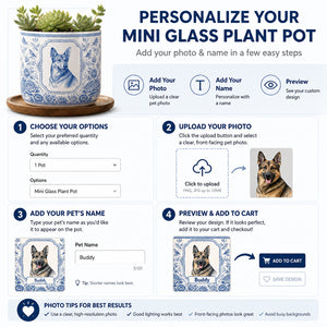 Blue & White Pet Portrait Planter – Photo to Art - Personalized Mini Glass Plant Pot ffbe4573-fc99-4380-b502-57170983f300.jpg