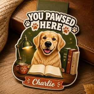 You Pawsed Here Custom Pet Photo Magnetic Bookmark - Personalized Magnetic Leather Bookmark ffd3421b-bbd7-42c0-ae1f-f4bd2493124c.jpg