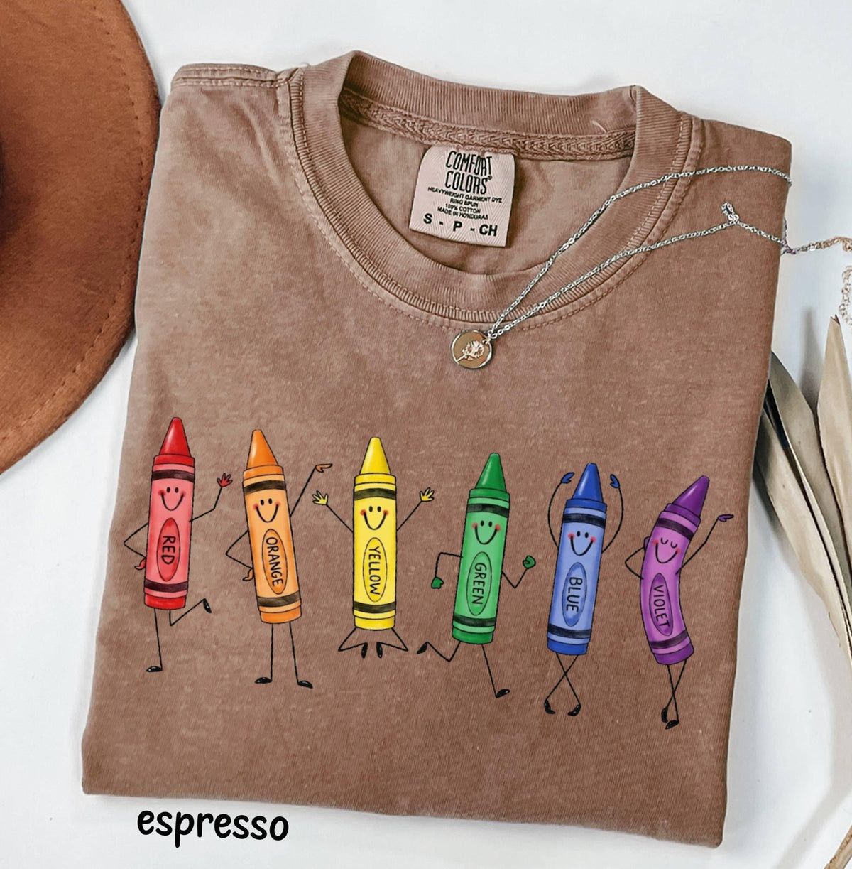 Comfort Colors Customized Crayon Doodles Teacher Shirt, Dancing Rainbow Back to School Tee, Kindergarten Elementary School Teacher Gift ffd3dd37-2c0c-4b2c-8085-859255ecac1c-5.jpg