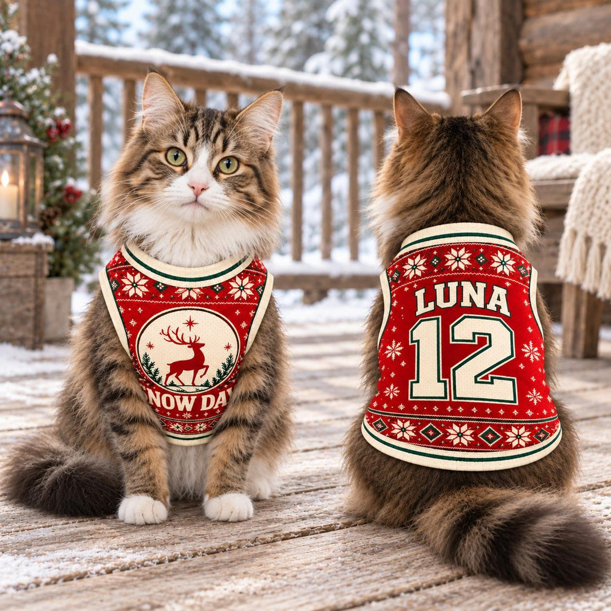 Snow Day Pet Jersey, Personalized Dog Name Number Shirt, Christmas Reindeer Pet Top, Holiday Sweater Style Outfit, Custom Dog Gift ffd6e8cc-43c8-46c0-aa95-560c09a2f0ae-il_1588xN.8623699739_edth.jpg
