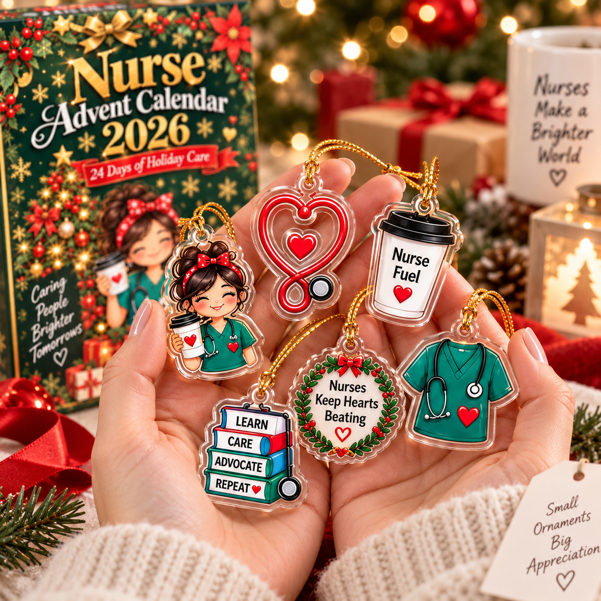 Nurse Advent Calendar 2026, 24 Days Christmas Countdown, Nurse Christmas Gift, RN Nursing Gift, Medical Acrylic Ornament Set ffd8ee4c-2b01-4255-a0d8-1cdd322e1980-7ee984df-cacb-4095-b77c-6a8860aa72fb.png