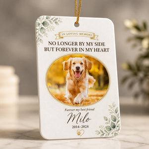 Pet Memorial Photo Ornament - Forever In My Heart - Personalized Aluminum Ornament ffd94941-2ddc-4213-aedc-02f2e31b252e.jpg