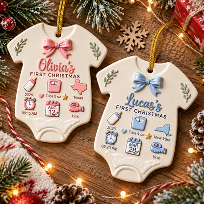 Baby First Christmas Baby Newborn Keepsake - Real 3D Raised Ornament ffe2c5fa-15bd-4126-8945-83f0ca994f88-5-3-.jpg